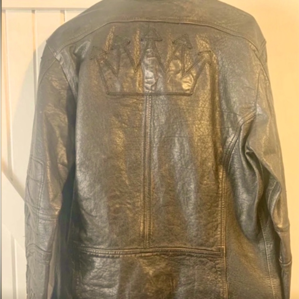 Beautiful Diesel Leather Racer Jacket XL fits like L